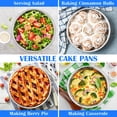 thumbnail image 7 of Walchoice Round Cake Pan Set of 3, 4/6/8 Inch Stainless Steel Baking Pans for Tier Smash Cake, Non-Toxic & Dishwasher, 7 of 7