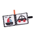 thumbnail image 1 of Baby , Baby Book Develops Cognitive Skills Black And White Safe With Rattling Paper For Preschool Learning Toy Number,Letters,Transportation, 1 of 8