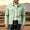 Mint Green, variant on LYSMORA Men's Button Front Trucker Jacket Point Collar Flap Chest Pockets Casual Outerwear for Ranch Visits and Road Trips