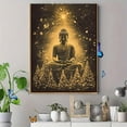 thumbnail image 4 of Golden Buddha Statue Decorative Painting/Canvas Art， Suitable for Living Room， Bedroom， Meditation Room， Yoga Studio， Office， Temple，Zen Room， Prayer Room and Spiritual Space., 4 of 8