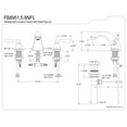 thumbnail image 2 of Kingston Brass FB8958NFL NuWave French Widespread Bathroom Faucet, Brushed Nickel, 2 of 2