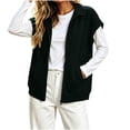 thumbnail image 4 of Women's Sleeveless Zip Up Sweatshirt Vest Stand Collar Athletic Sweatshirt Jacket with Pockets for Spring Fall Winter Daily Athleisure Loungewear, 4 of 7