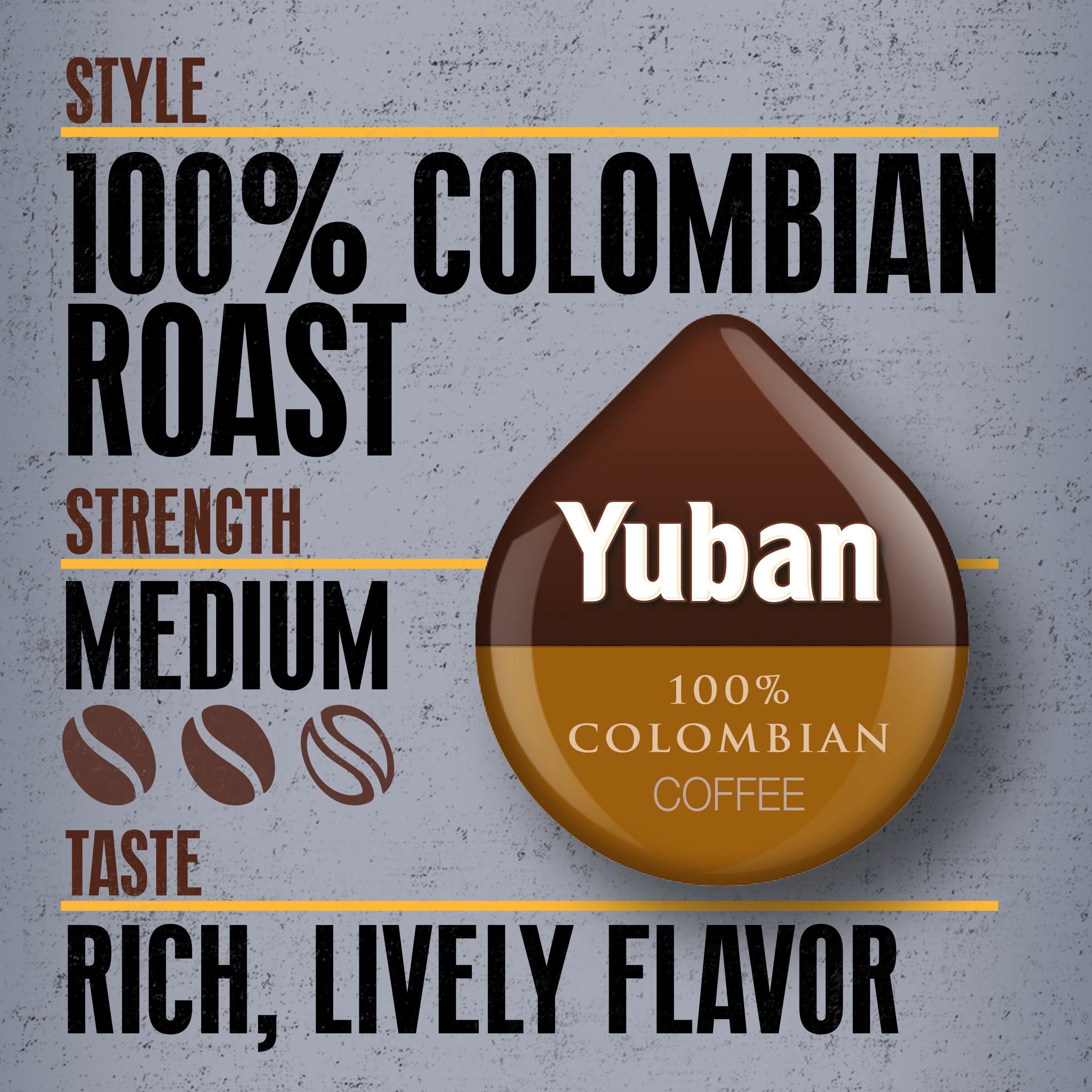 Tassimo Yuban 100% Colombian Medium Roast Coffee T-Discs for Tassimo Single Cup Home Brewing Systems, 14 ct Pack