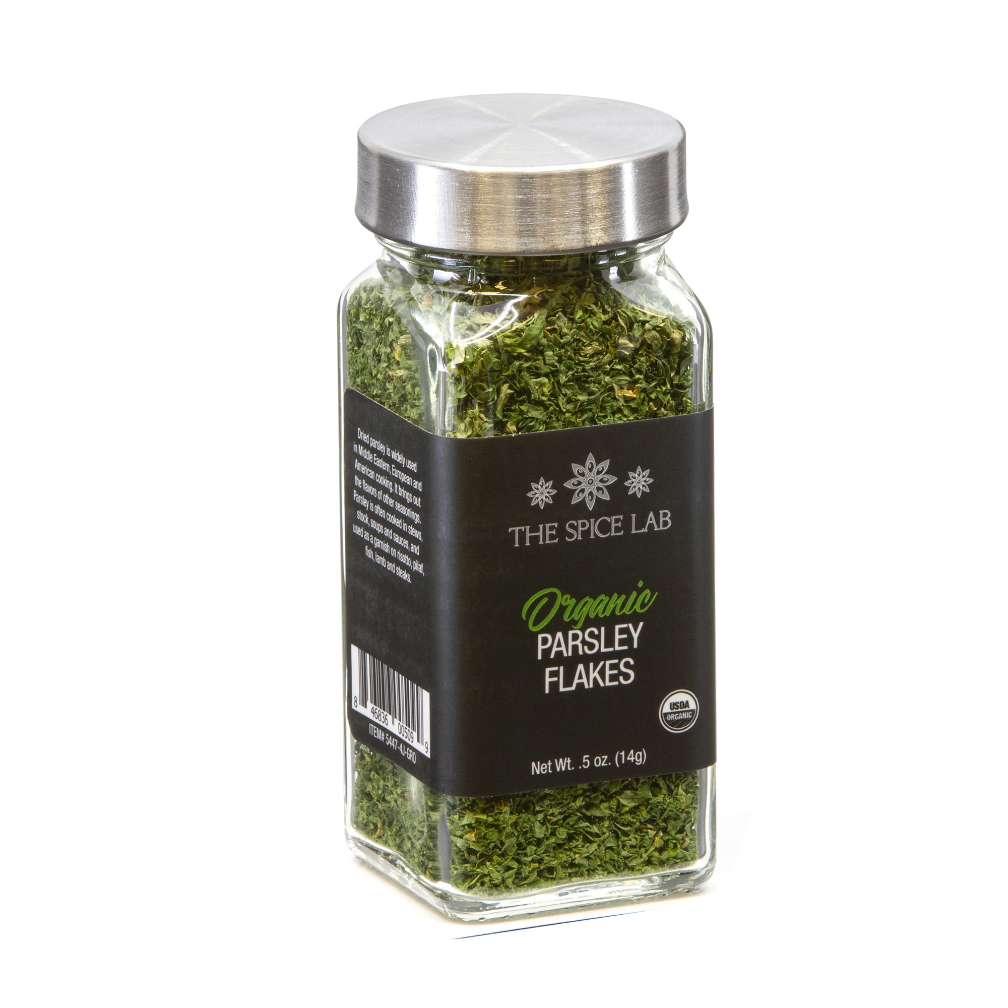 The Spice Lab Organic Parsley Flakes - Kosher, Gluten-Free, Non-GMO - .5 oz  French Jar - Dried Parsley Flakes for Garnishes, Dips, and Spice Blends -  Great Italian Seasoning - 5447 - Walmart.com