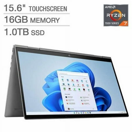 HP ENVY x360 15.6" Touchscreen 2-in-1 Laptop - AMD Ryzen 7 7730U - 1080p - Windows 11 Tablet Notebook