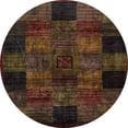 thumbnail image 1 of Ahgly Company Indoor Round Abstract Red Oriental Area Rugs, 6' Round, 1 of 6