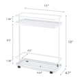 thumbnail image 4 of Yamazaki Home Shower Caddy - Three Sizes, White, Steel, Small, Supports 13.2 pounds, Water Resistant, No Assembly, 4 of 4