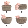 thumbnail image 4 of BOLLSLEY Animal Succulent Herb Planter Flower Basket Pot Trough Box Plant Easter Home Decor, Pig, 4 of 6