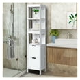 thumbnail image 3 of Yunken 5-Tier Multifunctional Bathroom Floor Storage Cabinet with 2 Drawers, Freestanding Organizer for Toiletries, 3 of 9