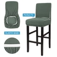 thumbnail image 4 of Unique Bargains Bar Stool Covers for Bar Counter Short Back Chair Slipcovers Dark Cyan 4 Pcs, 4 of 8