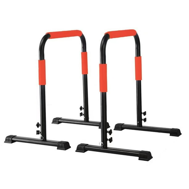 Estacion de soporte para inmersion barra de inmersion barra de gimnasia multifuncional barras paralelas de alta resistencia altura ajustable para negro rojo Bodega Aurrera en linea