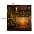 thumbnail image 5 of Cortina de de del velo de de la ventana del tema de la Navidad 14 14 Sunnimix Cortina de Navidad, 5 of 5