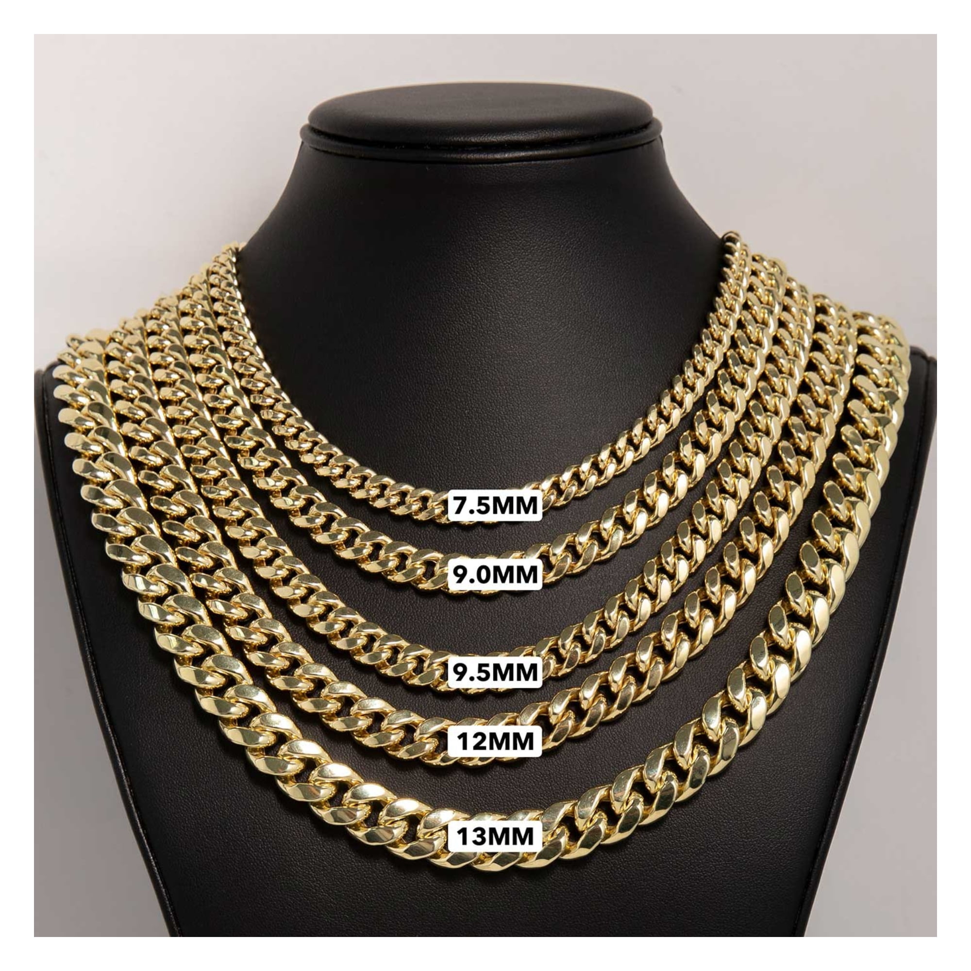Miami Cuban Link Chain Necklace 14K Yellow Gold, Adult Unisex, ALL SIZES - Goldum NYC