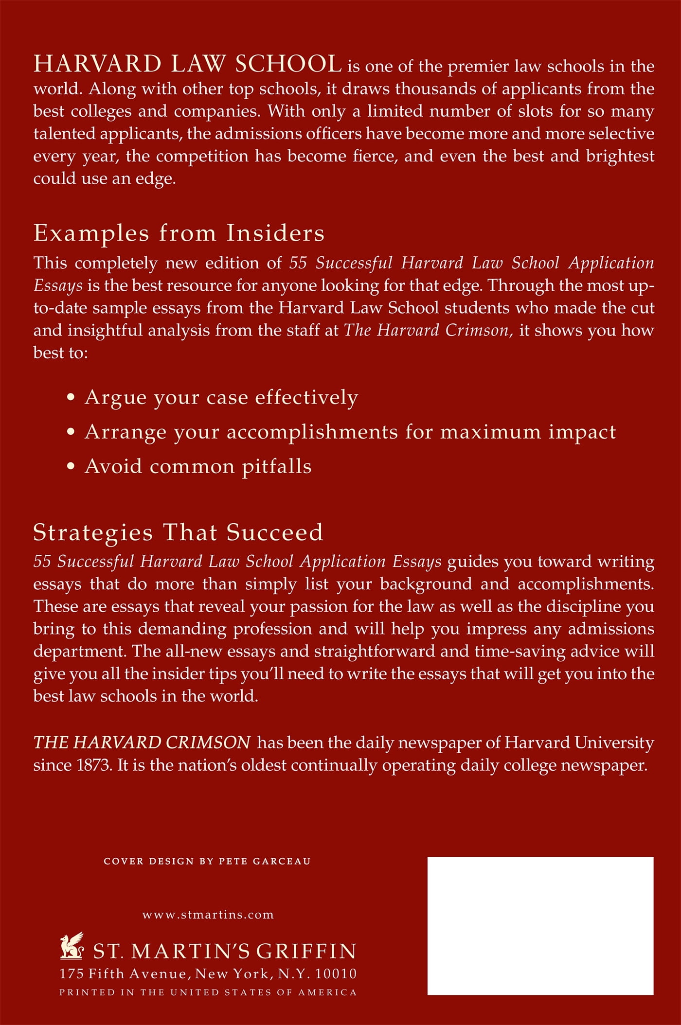 Harvard law school application essays