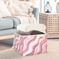 thumbnail image 3 of Yayeee Collapsible Cube Storage Bin with Lid Fabric Closet Decorative Basket with Handles, Pink Brown Pattern, 3 of 7