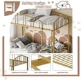 thumbnail image 5 of Metal Bunk Bed Twin Over Twin, Heavy Duty Bunkbeds Frame with Arched Guardrail and Safety Ladder, Sturdy Steel Bed , Space-Saving, No Box Spring Needed, Gold, 5 of 7