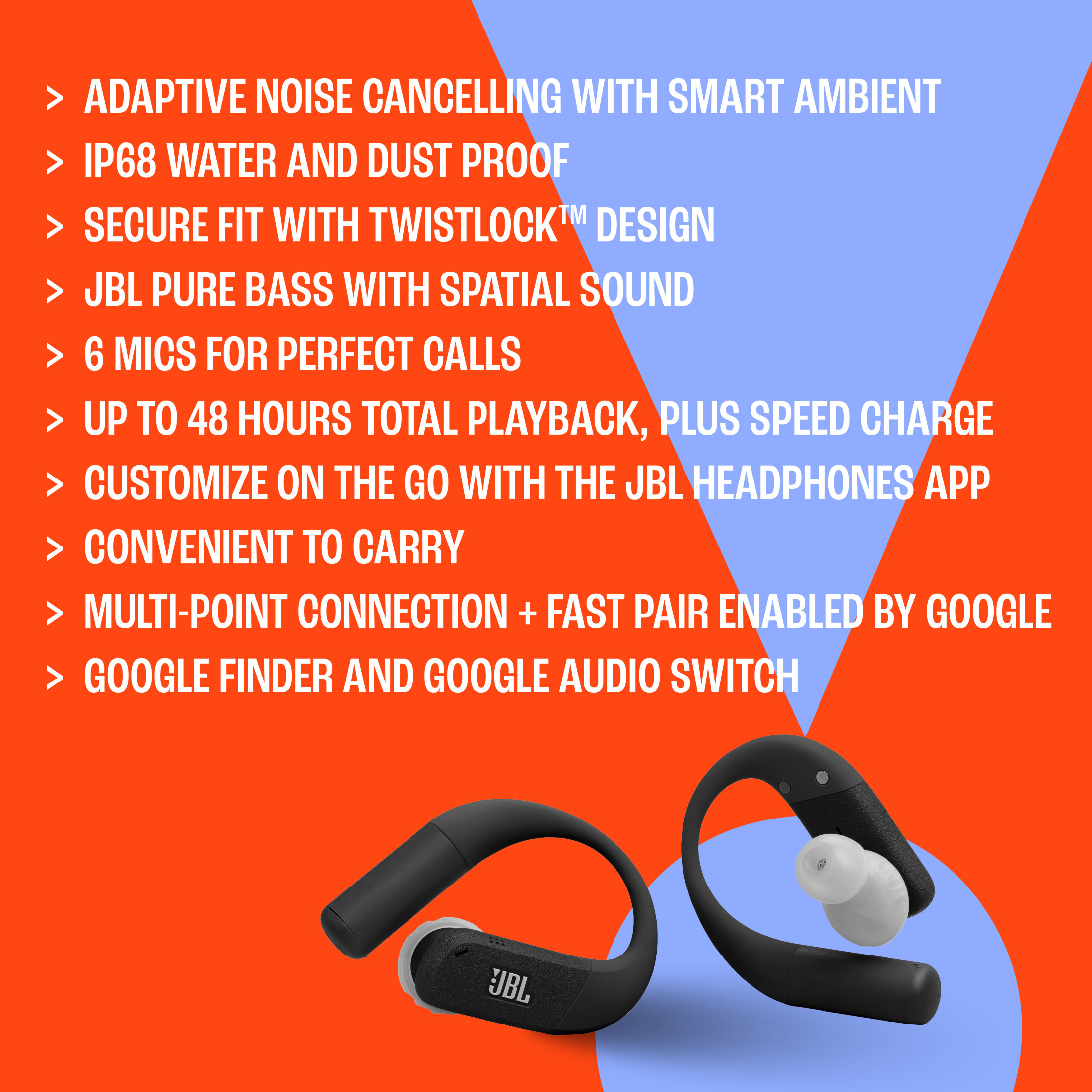 JBL Endurance Peak 4 True Wireless Sport Earbuds, Black photo 4