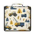 thumbnail image 2 of Woodland Equipment Printed Zipper Binder with Handle&Shoulder Strap 2 inch 3 Ring 500+300 Sheet Capacity File Folder Organizer, 2 of 8
