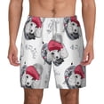 thumbnail image 2 of Picia Cute Poodle Dog pattern Mens Swim Trunks with Compression Liner Stretch Beach Shorts Quick Dry with Zipper Pockets No-Chafing Board Shorts-Large, 2 of 9