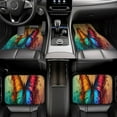 thumbnail image 6 of Wukai Vibrant Rainbow Butterfly A Print Car Foot Mat Set of 4 Pieces, Anti-Slip Neoprene Auto Floor Mats Carpet, Universal Fit Automotive Floor Foot Mats Set for SUV, Van, Trucks, 6 of 6