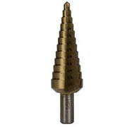 TNHE-1613 - STEP DRILL BIT 3/16-7/8IN HSS WITH TITANIUM COATING