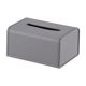 thumbnail image 1 of Funda de piel sintética para caja de pañuelos, dispensador de pañuelos, soporte para pañuelos, almacenamiento decorativo Gris, 1 of 9