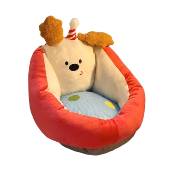Sillón de suelo para niños, sillón de lectura individual para sala de juegos rojo