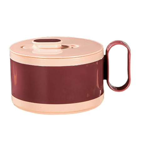 

Xssm Instant Noodle Bowl 1200ml - Heat Insulation Leak-proof Stainless Steel Portable Lunch Cereal Bowl for Student
