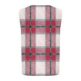thumbnail image 3 of APEXFWDT Women's Plus Size Plaid Vest Button Down Sleeveless Flannel Jacket Collarless Casual Outerwear for Layering Under Jackets & Office Lunches, 3 of 5