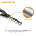 thumbnail image 3 of POWERTEC Solid Carbide Downcut 1/8" Spiral Router Bit, Router Bits 1/4" Shank, 1/8 Inch Cutting Dia. and 1/2-Inch Cutting Length, Woodworking Router bits for use on CNC and Router Tool, 73001, 3 of 6