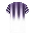 thumbnail image 4 of Blouses pour Femmes, T-shirt Imprimé Plissé à Manches Courtes, Haut Ample, 4 of 5