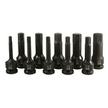 

ATD Tools ATD-4625 10 Pc. 0.5 In. Drive Sae Impact Hex Driver Set
