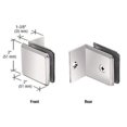 thumbnail image 6 of CRL BGC037PN Polished Nickel Fixed Panel Beveled Clamp With Small Leg, 6 of 6