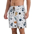 thumbnail image 2 of Fuzoiu Cartoon Planets Print Men's Beach Shorts,Men's Swim Trunks,Quick Dry Board Shorts with Pockets,Men's Bathing Suits for Surfing, Running, and Casual Wear-XX-Large, 2 of 6