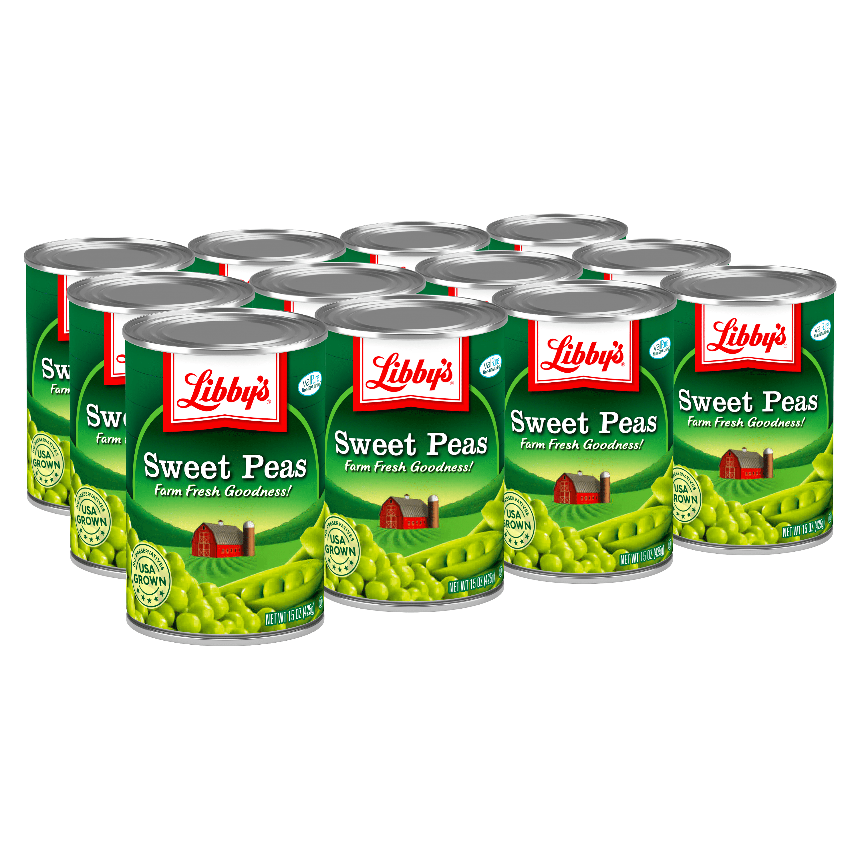 (12 Cans) Libby's Canned Sweet Peas, 15 oz