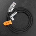 thumbnail image 1 of Cable de carga rápida giratorio de 120W 6A, Cable de juego de carga rápida para Xiaomi, Huawei, Samsung, Cable USB de silicona líquida, 1 of 4