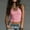 *Pink, variant on ClodeEU Women's V Neck Sleeveless Cropped Tank Top ,Casual Summer Crop Top Beige,Women's Plus L