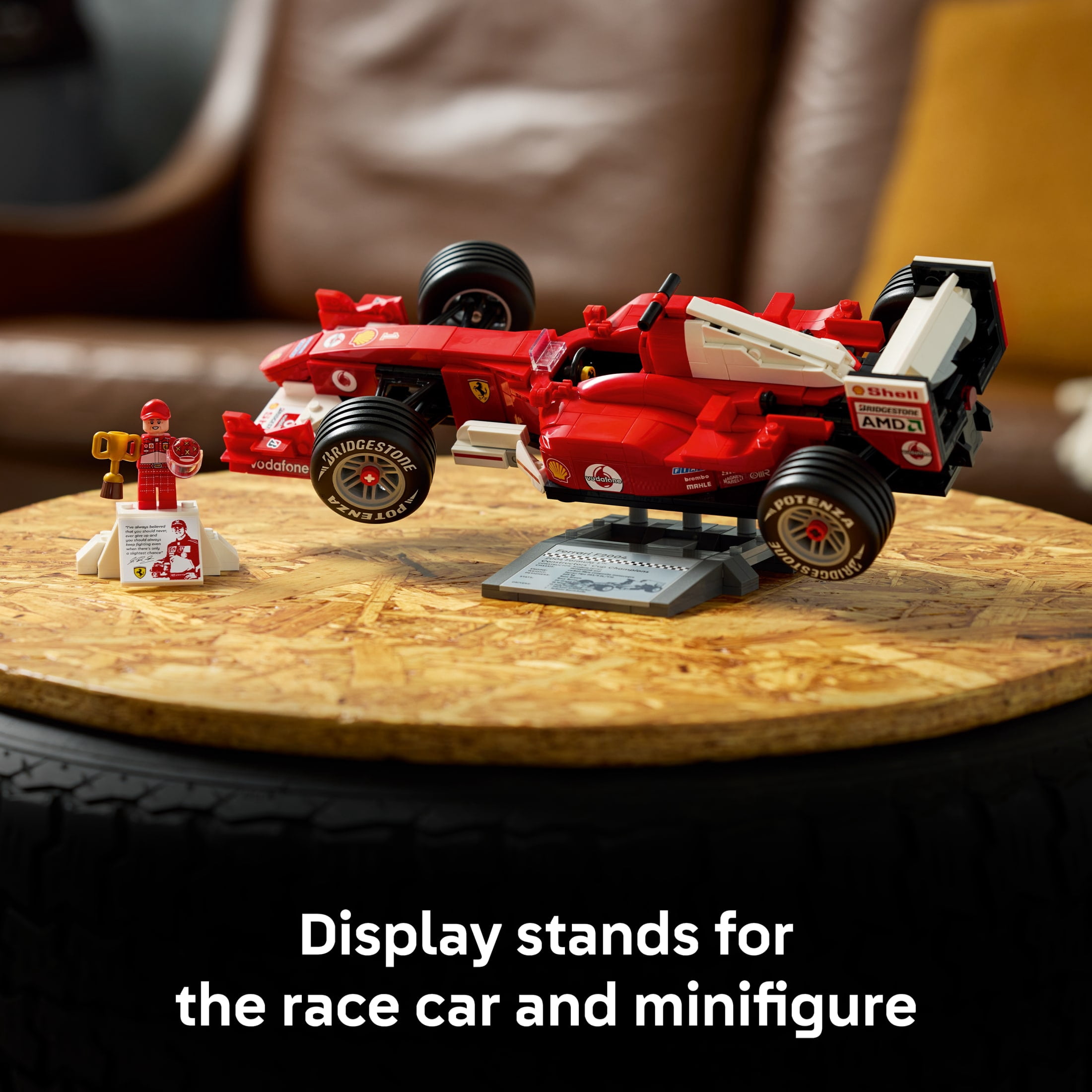 LEGO Icons Ferrari F2004 & Michael Schumacher Building Set for Adults, Ages 18+ - Ferrari F1 Bedroom, Home Office, Desk Decor - Gift Ideas for Men, Women, & Fans - 11375