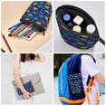 thumbnail image 4 of Lsque Dinosaurs Adventure Pattern Telescopic Pencil Bag Pen Holder Stationery Case, Stand-up Retractable Transformer Bag Organizer, 4 of 6