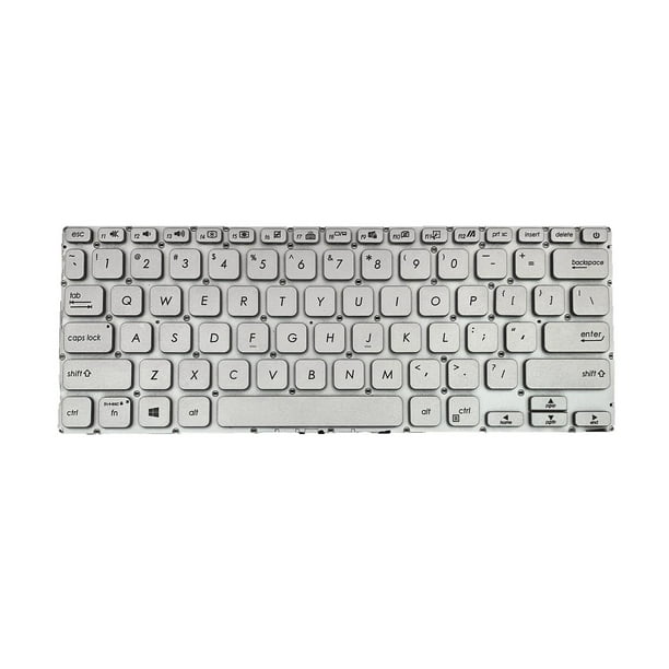 de repuesto para computadora portátil, US Aexkpe01020 retroiluminado 0Knb0-260Jus00 0kN1-A72US22 para 14 x409 x409UA x409Fa x409U Plata Macarena Teclado portátil