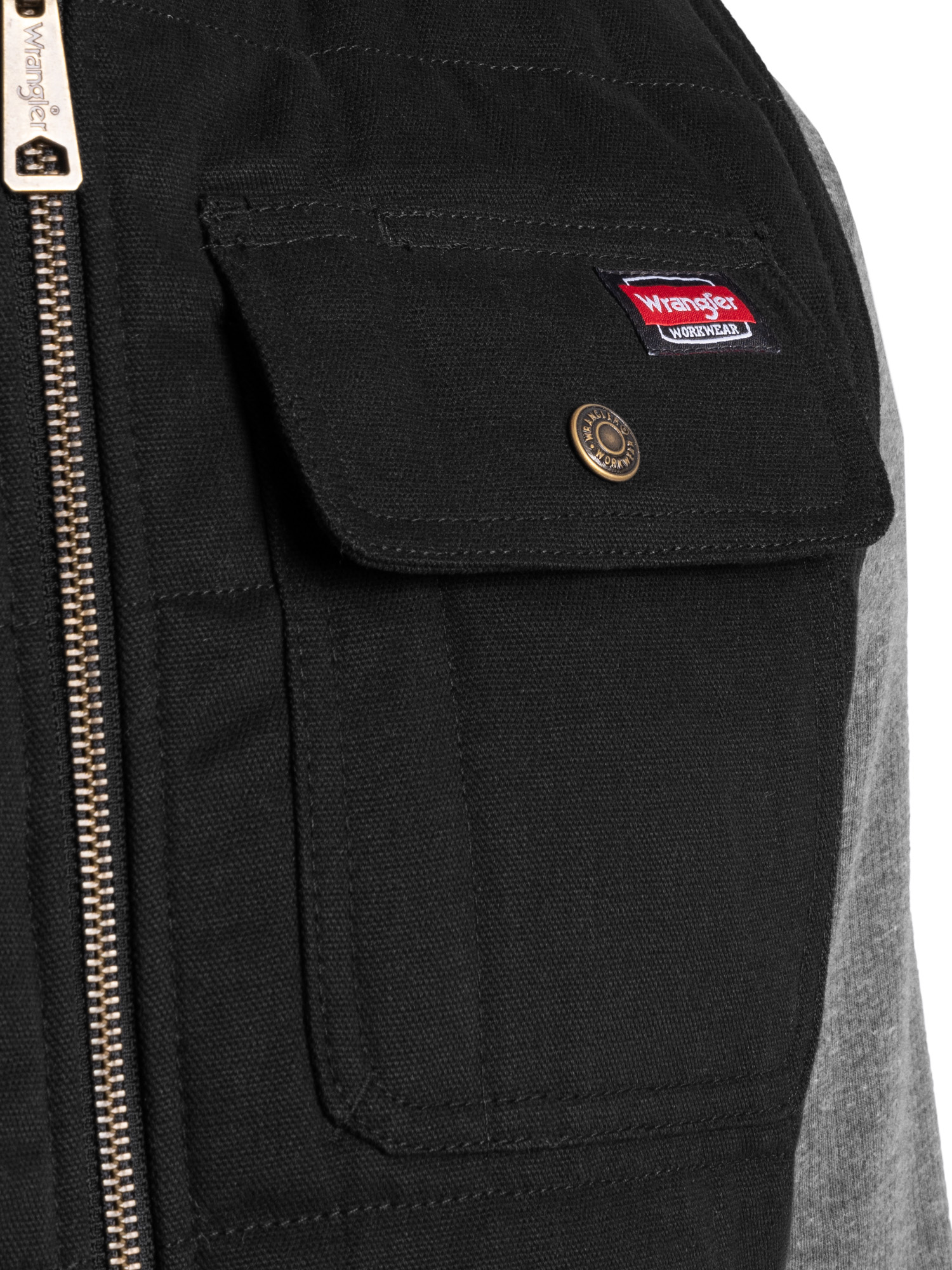 Wrangler Workwear Men's Quilted Duck Work Vest, Size Small to 3XL (Men's and Big Men's)