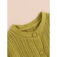 thumbnail image 5 of Suealasg Toddler Baby Girls Knit Cardigan 3M 6M 1T 2T 3T Air-conditioning Shirt Sunscreen Knitted Thin Jacket Long Sleeve Round Neck Solid Color Outwear, 5 of 9