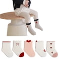 thumbnail image 3 of AJZIOJIRO 5 Pairs Baby Girls Knee High Long Socks for 0-8T Toddler Cartoon Cotton Socks Infant Boys Autumn Thigh High Socks, 3 of 9