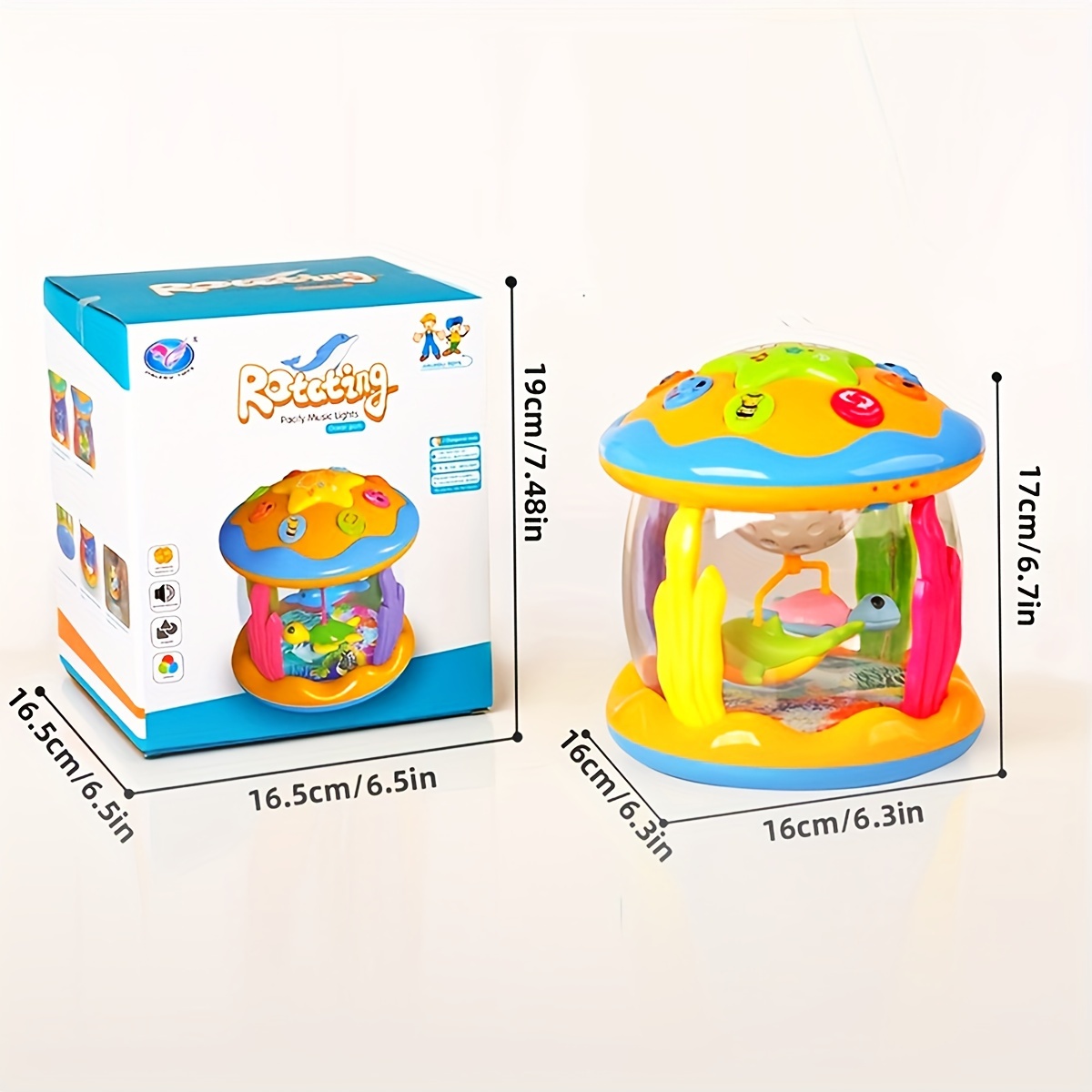 SDOTXA Ocean Projector Musical Toy for Crawling Babies  Sensory Stimulation & Tummy Time Fun for Boys and Girls (6-12 Months)