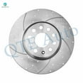 thumbnail image 2 of Set of 4 Front 312mm-Rear 285.8mm Drilled Slotted Brake Disc Rotors For 2017 2018 Volkswagen Tiguan Limited, 2 of 10