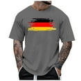 thumbnail image 6 of Bjutir Mens Tshirts Flag Of Germany Print Short Sleeve Round Neck Floral Fashion Trend Bottoming Shirt Tops Shirts Grey, 6 of 6