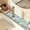 Mint Green Marble, variant on Faucet Mat for Kitchen Sink 15'' Sink Splash Guard Mat Super Absorbent Fast Drying Drain Pad Flash Flower and Leaf