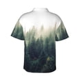 thumbnail image 4 of Foggy Forest Men'S 3d Print Casual Button Down Shirts, Novelty Hawaiian Short Sleeves M, 4 of 8