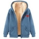 thumbnail image 2 of Chaqueta y sudadera informal con capucha de manga larga para mujer, con estampado de moda, de polar y capucha, 2 of 7