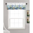 thumbnail image 3 of Spring Succulent Kitchen Valances for Windows Farmhouse Linen Window Valance Curtain for Living Room Window Treatment Tropical Botanical Florals Blooms Valance Rod Pocket Topper Drape, 60 x 18 Inch, 3 of 6